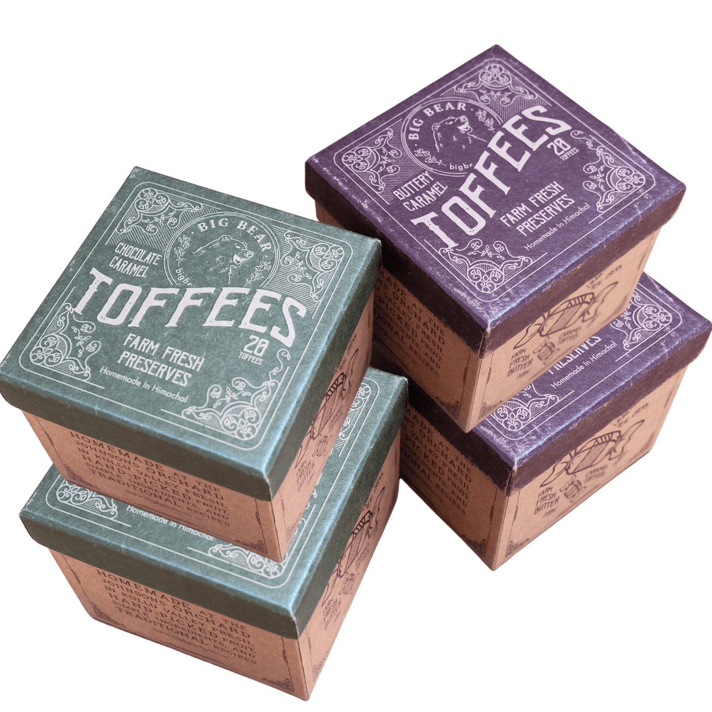 Chocolate Caramel Toffee 300g x 2 + Caramel Toffee 300g x 2